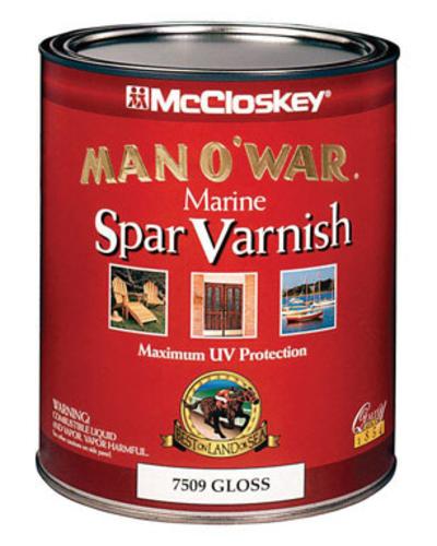 Valspar 7509-05 Man O'War Spar Marine Varnish, 1 Quart, Gloss