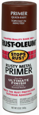 Rust-Oleum® 7769-830 Stops Rust® Flat Rusty Metal Primer Spray, 12 Oz