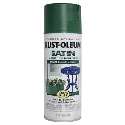 Rust-Oleum® 7732-830 Stops Rust® Satin Enamel Spray, 12 Oz, Hunter Green