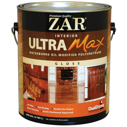 ZAR® 36013 Ultra Max Interior Waterborne Oil Modified Polyurethane, Gloss, 1 Gal