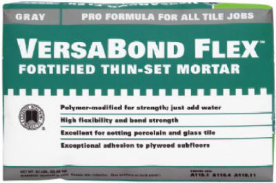 Custom® VBFG50 VersaBond Flex® Fortified Thin-Set Mortar, 50 Lb, Gray
