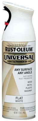 Rust-Oleum® Universal® 1 Coat Coverage Spray Paint, 12 Oz, Flat White
