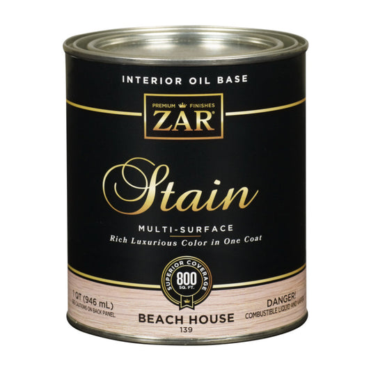 ZAR 13912 Multi-Surface Interior Oil Base Wood Stain, Beach House, 1-Qt