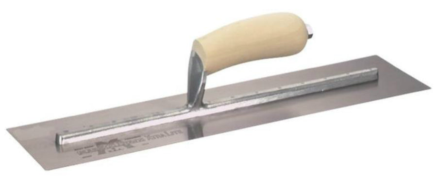 Marshalltown MXS66 Finishing Trowels, 16" x 4", Curved Wood Handle