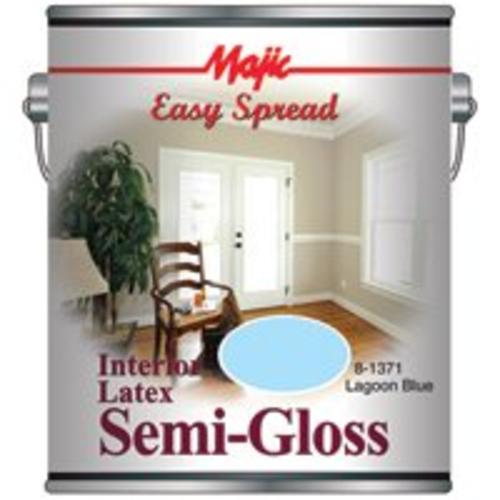 Majic 8-1371-1 Interior Latex Semi Gloss Paint, Lagoon Blue