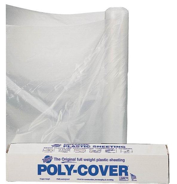 LBM Poly 6X6-C Polyethylene Sheeting, 6" x 100', Clear