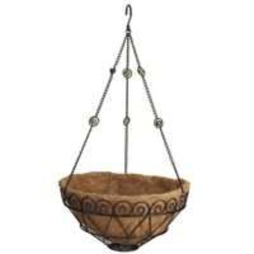 Landscapers Select T0017-3L Hanging Planter with Coconut Fiber Liner, Natural