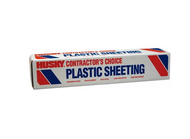 Husky CF0112-0400C Plastic Sheeting, 12' x 400', Clear