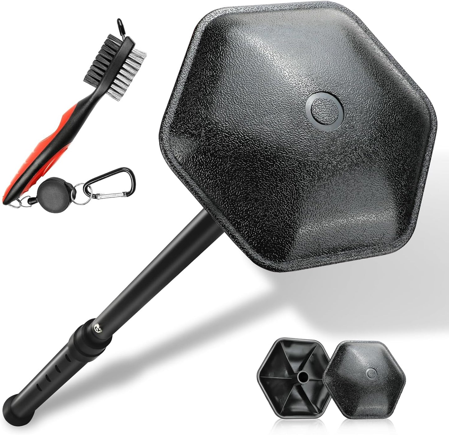 KOMCLUB Golf Travel Bag Support System Sturdy Aluminum Alloy Rod Golf Support Stick Protector Travel Protection Excellent Durability Stability Golf Support Rod With Golf Club Brush