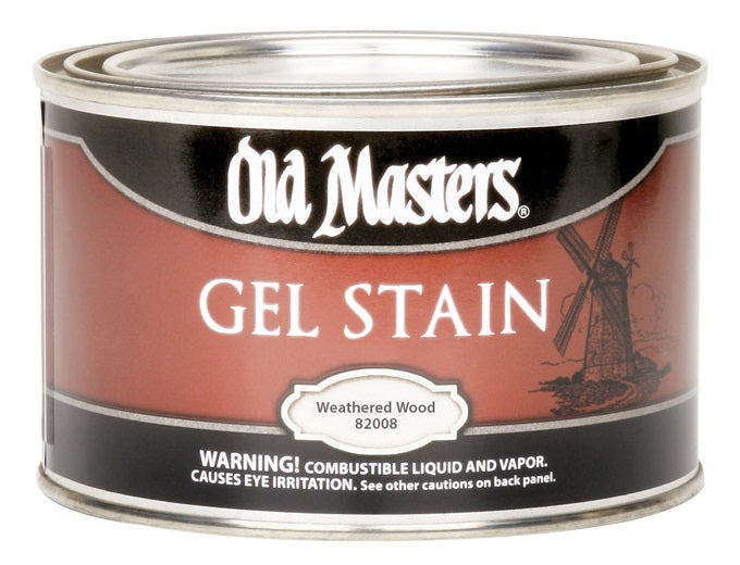 Old Masters 82008 Semi-Transparent Gel Stain, Oil-Based, Weathered Wood, 11 pint