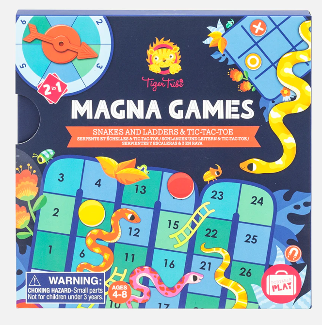 Tiger Tribe Magna Games Snakes & Ladders & Tic-Tac-Toe