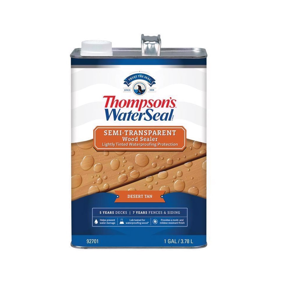 Thompson's WaterSeal TH.092701-16 Waterproofing Wood Stain and Sealer, 1 Gallon
