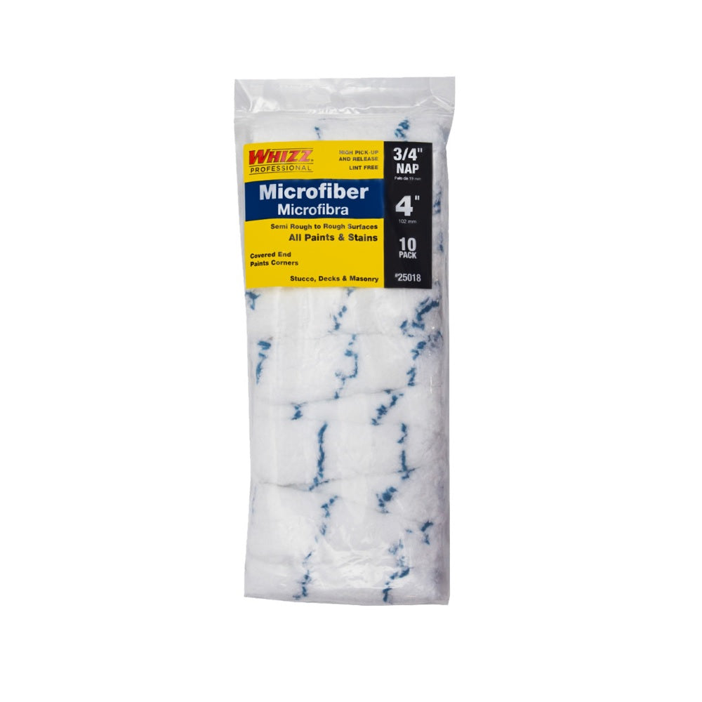 Whizz 25018 Microfiber Roller, 4" x 3/4"
