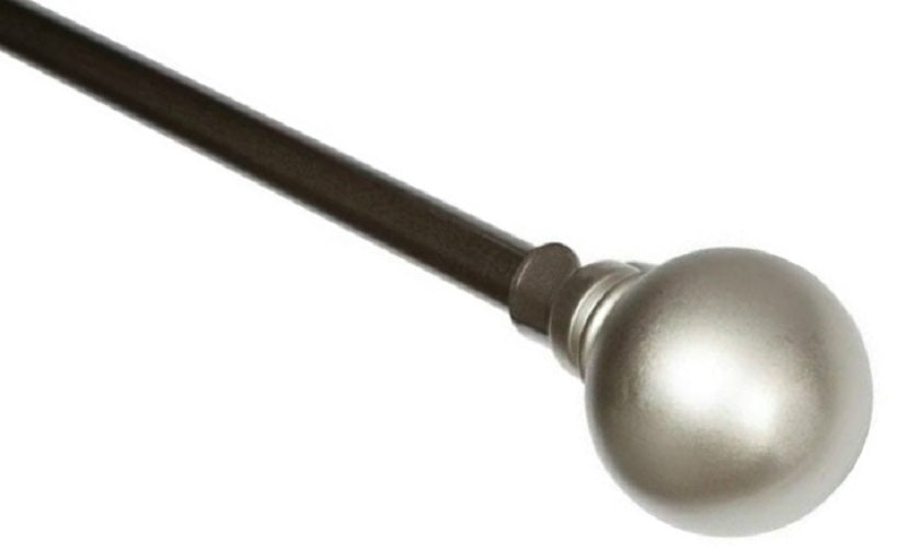 Kenney KN80103 Mercer Chained Ball Curtain Rod, 66" to 120"