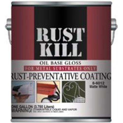 Majic 8-6001-1 Rust Kill Gloss Enamel, Gallon, White