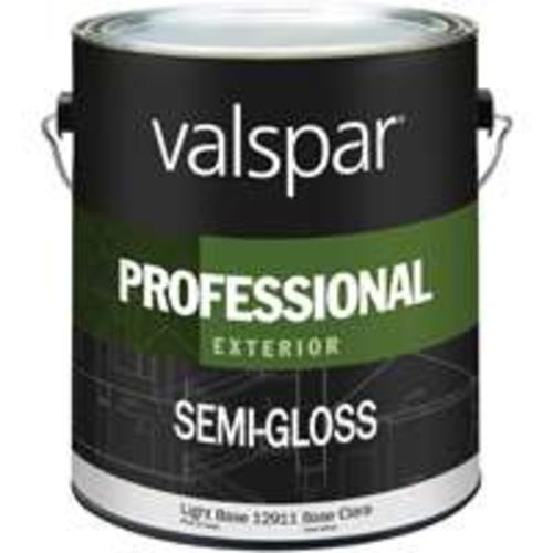 Valspar 045.0012911.007 Professional Exterior Latex  Paint, Semi-Gloss, Light Base