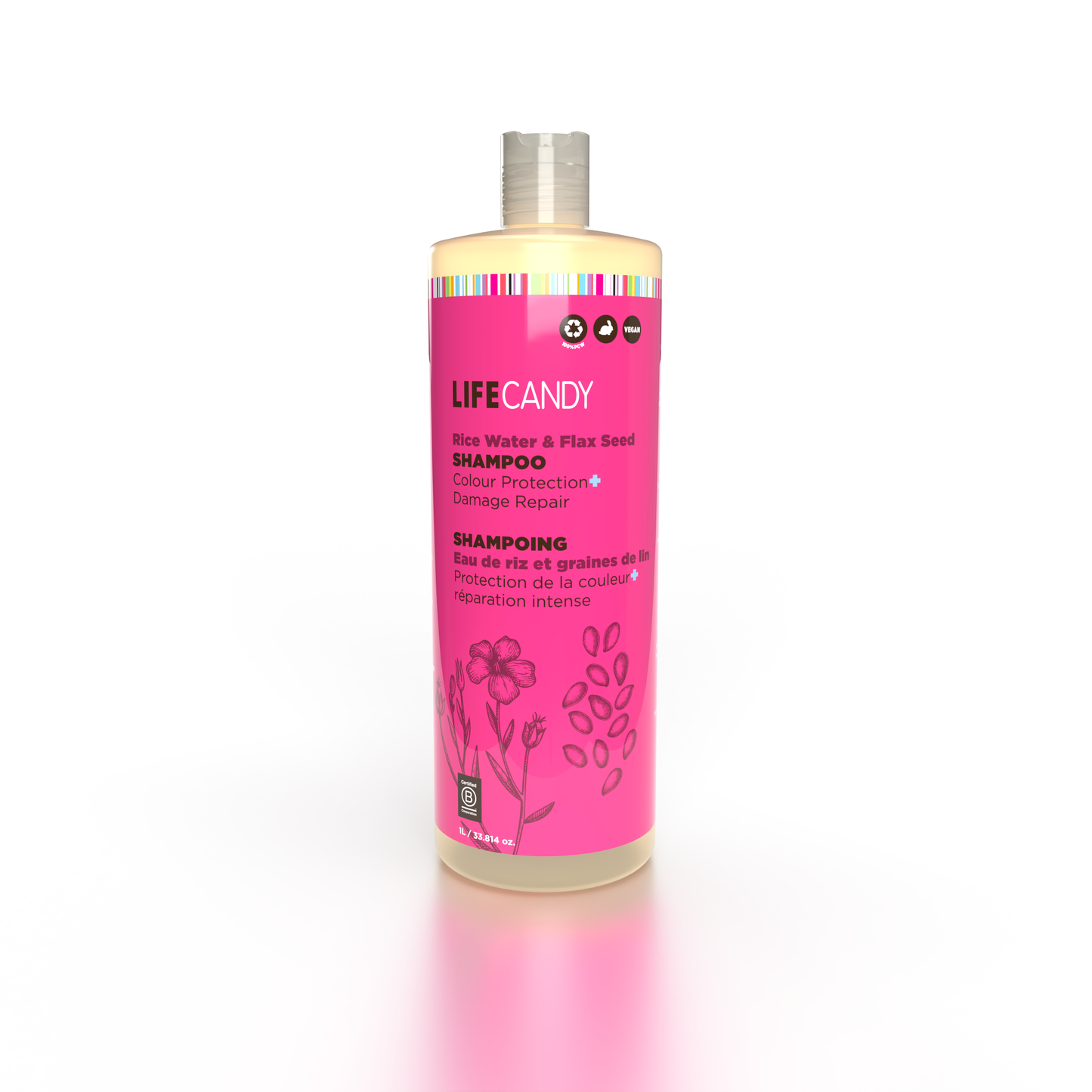 Urban Spa - Rice Water & Flax Seed Shampoo, 1 L