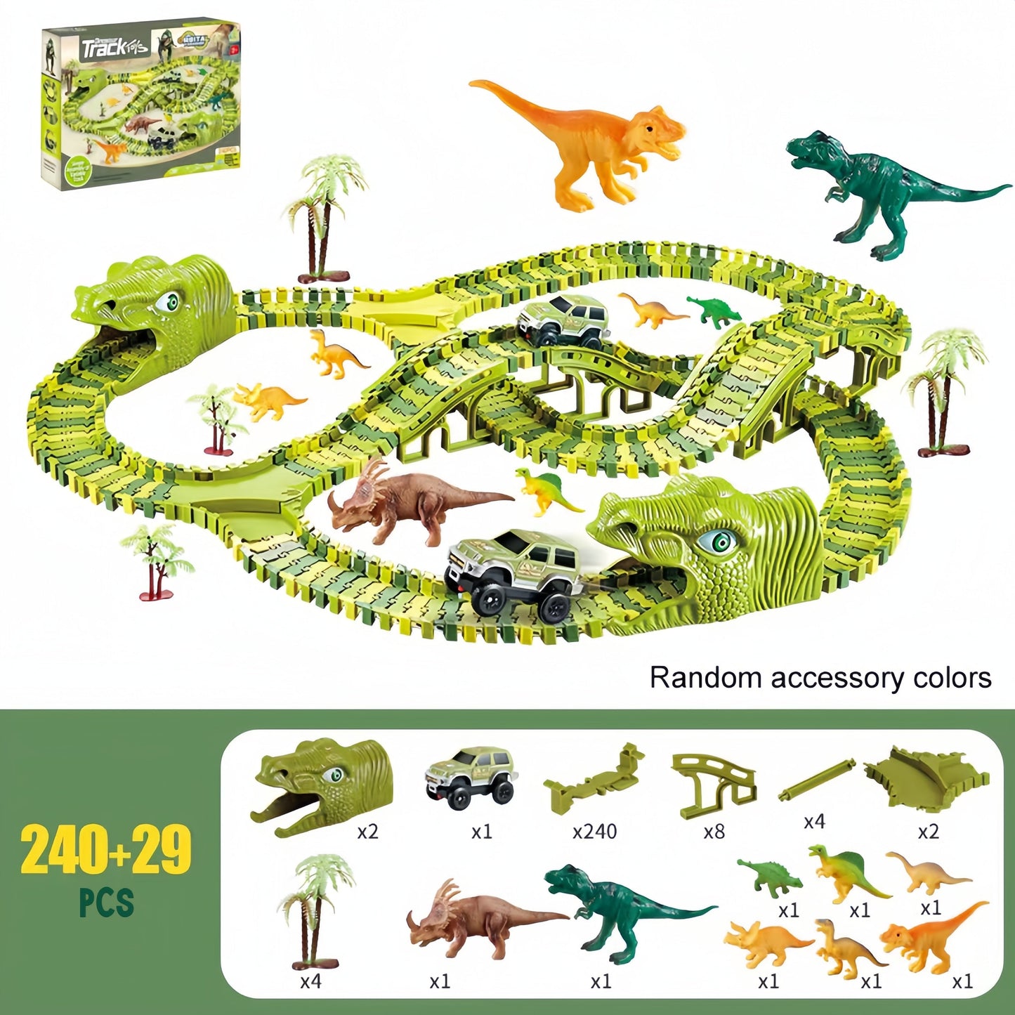 Dinosaur Toys Race Car Track, Create A Dinosaur World Road Race, Flexible Dinosaur Track Toys Set Christmas Birthday Gifts For Boys Girls Kids Christmas Halloween Thanksgiving Gift - Temu ShopOnlyDeal
