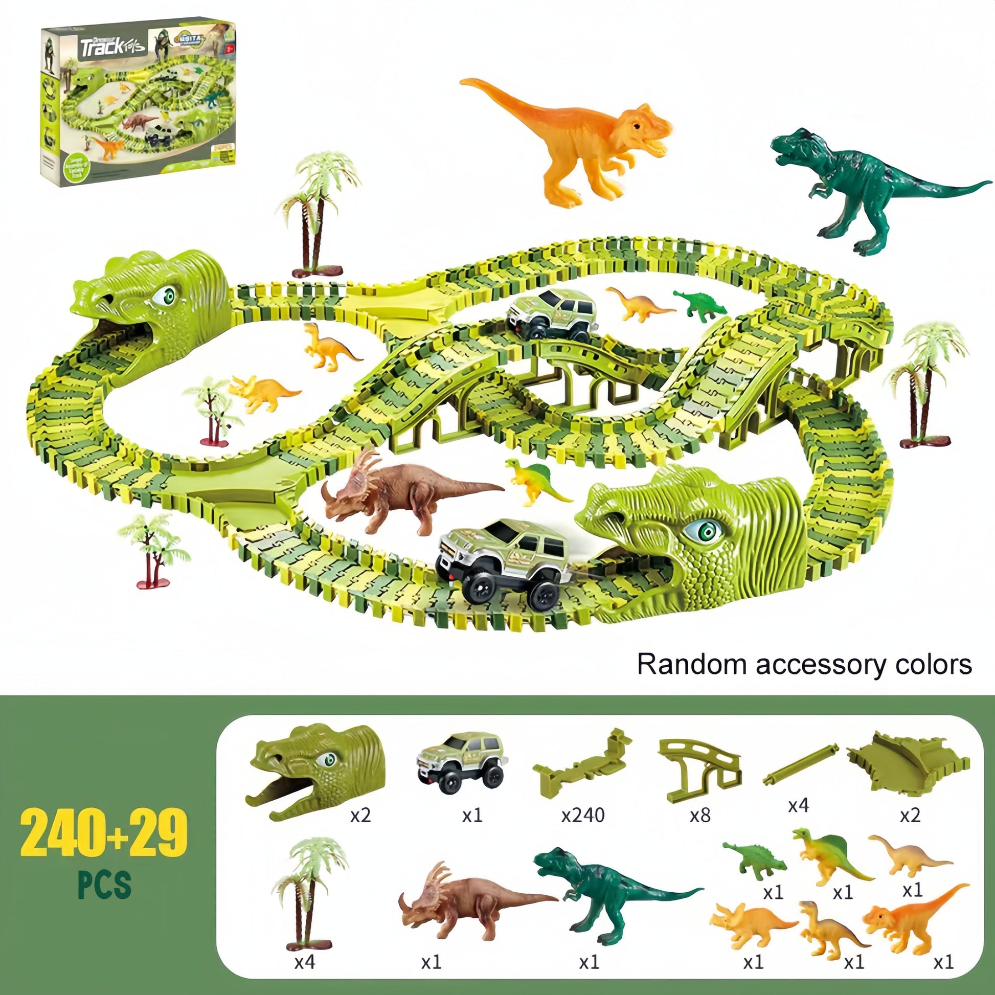 Dinosaur Toys Race Car Track, Create A Dinosaur World Road Race, Flexible Dinosaur Track Toys Set Christmas Birthday Gifts For Boys Girls Kids Christmas Halloween Thanksgiving Gift - Temu ShopOnlyDeal