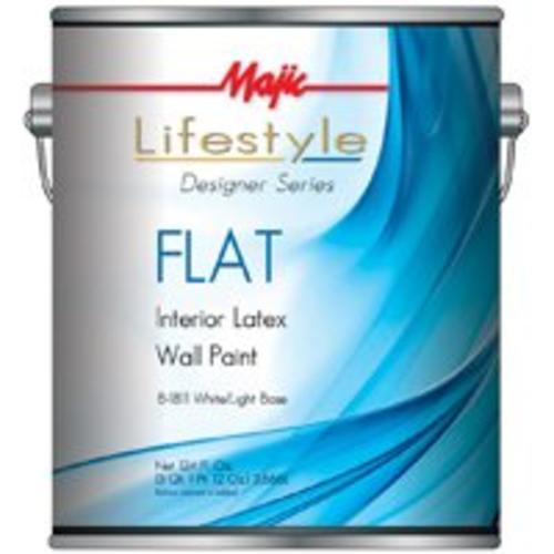 Majic 8-1811-1 Interior Latex Flat Wall Paint, White
