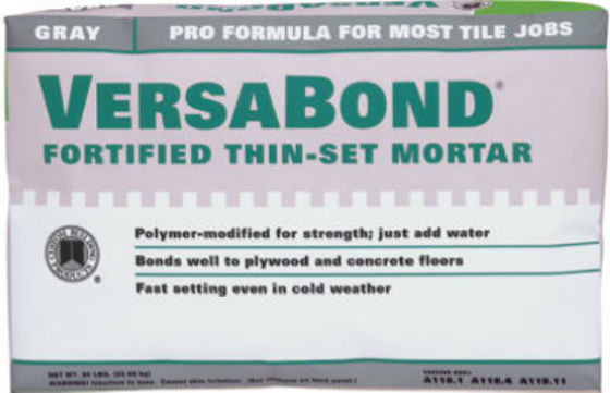 Custom® MTSG50 VersaBond® Fortified Thin­-Set Mortar, 50 Lb, Gray
