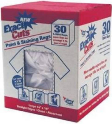 Paint USA Exact Cut T-Shirt Paint & Staining Rags, 30-Count, 14" x 16"