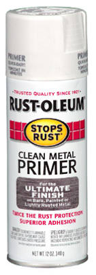 Rust-Oleum® 7780-830 Stop Rust® Clean Metal Primer Spray, 12 Oz, White