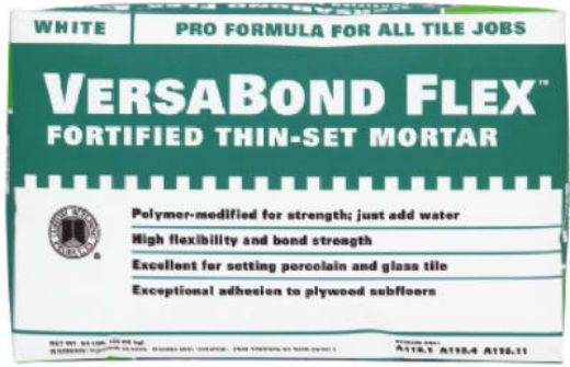Custom® VBFW50 VersaBond Flex® Fortified Thin­-Set Mortar, 50 lb, White
