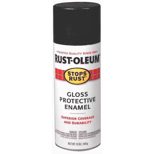 Rust-Oleum® Stops Rust® Protective Enamel Spray, 12 Oz, Semi-Gloss Black