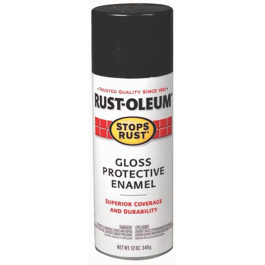 Rust-Oleum® Stops Rust® Protective Enamel Spray, 12 Oz, Semi-Gloss Black