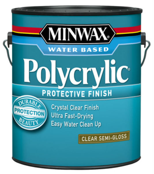 Minwax® 14444 Water Based Polycrylic® Protective Finish, 1-Gallon, Clear Semi Gloss