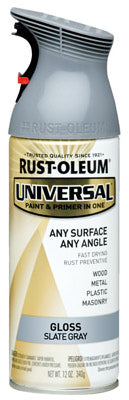 Rust-Oleum® Universal® Gloss & Flat Enamel Spray Paint, 12 Oz, Slate Gray
