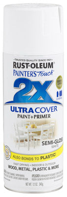 Rust-Oleum® Painter's® Touch 2x Spray Paint, 12 Oz, Semi-Gloss White
