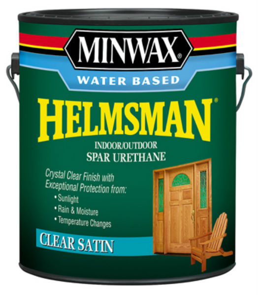 Minwax® 710520000 Water Based Helmsman® 275 VOC Spar Urethane, Clear Satin, 1 Gal