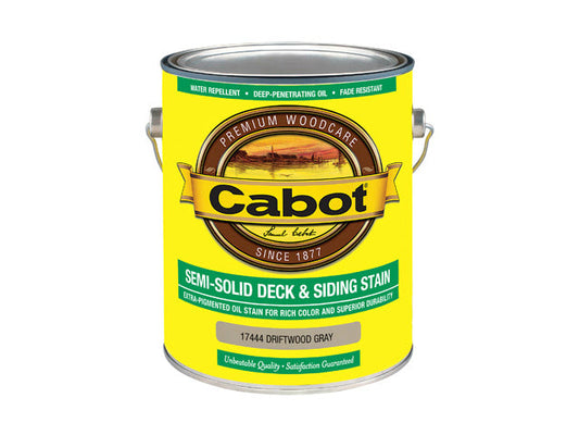 Cabot® 17444-07 Semi-Solid Deck & Siding Stain, Driftwood Gray, 1 Gallon