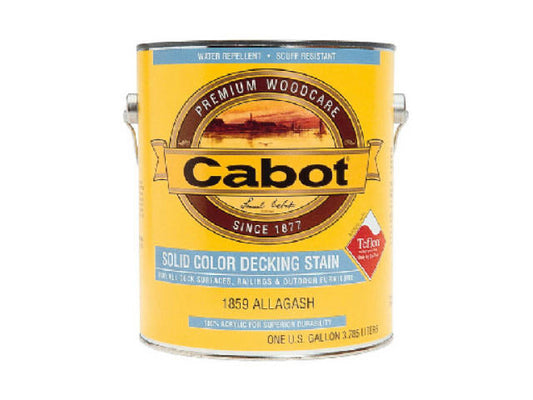Cabot® 1801-07 Solid Color Acrylic Decking Stain, White Base, 1 Gallon