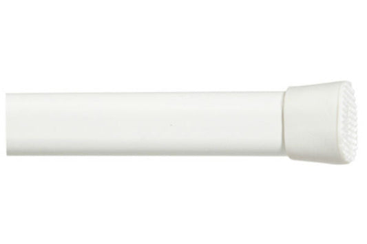 Kenney KN617 Hansen Oval Spring Tension Curtain Rod, White, 36" - 60"