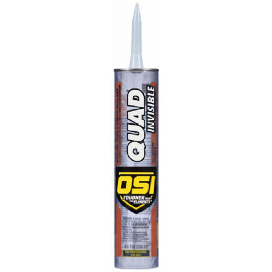 OSI® 1896952 Quad® Max Invisible Window, Door & Siding Sealant, 9.5 Oz