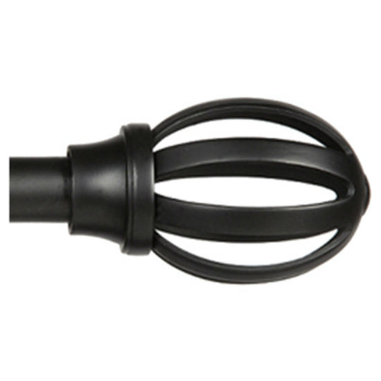 Kenney® KN75240 Fast Fit Decorative Curtain Rod Set, Black, 36-66"