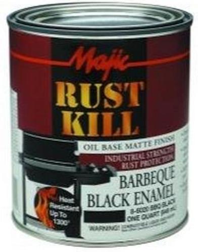 Majic 8-6020-2 Rust Kill Enamel, 1 Quart, Barbeque Black