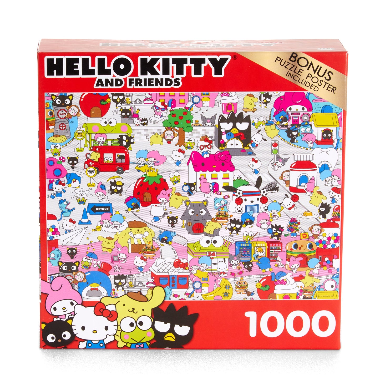 Hello Kitty and Friends Welcome to Sanrio Town 1000-Piece Puzzle