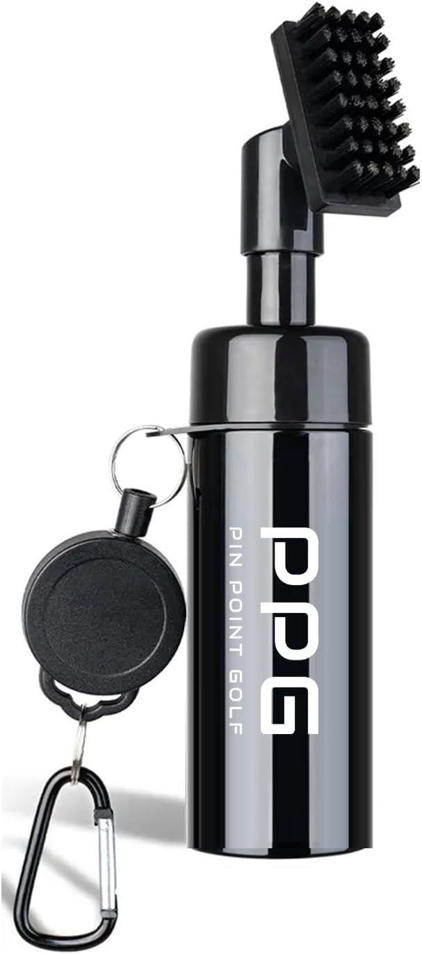 PIN Point Golf: Spray Bottle Golf Club Cleaner - Convenient Attachment, Refillable Water Reservoir, Efficient Spray Nozzle, Secure Design for Golfers - Elevate Your Swing Accuracy