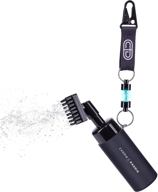 Club Water Brush- Strong Magnetic Retractable Cleaning Brush with Nylon Grip & Premium Strap, Anti-Leak Bottle Spray, Holds 5 oz of Water