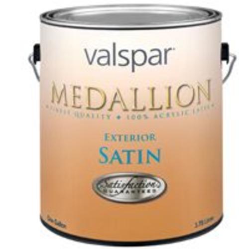 Valspar 027.0004100.007 Medallion Exterior Satin House & Trim Latex Paint, 1 Gallon, White