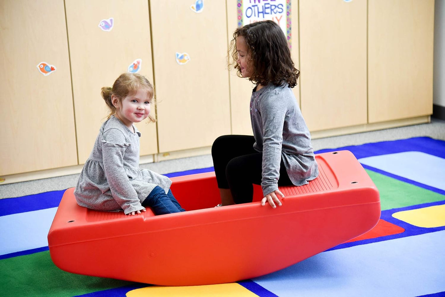 Children's Factory-3004 Red Rocker/Toddler Bridge  Rocking Teeter Totter