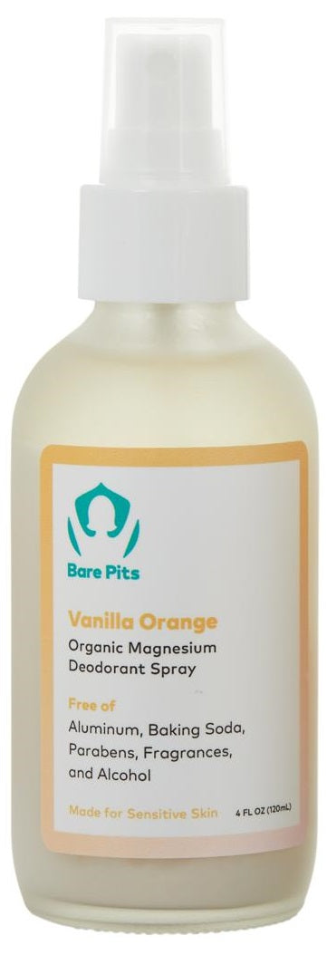 Bare Pits Vegan Aluminum & Baking Soda FREE Magnesium Deodorant Spray