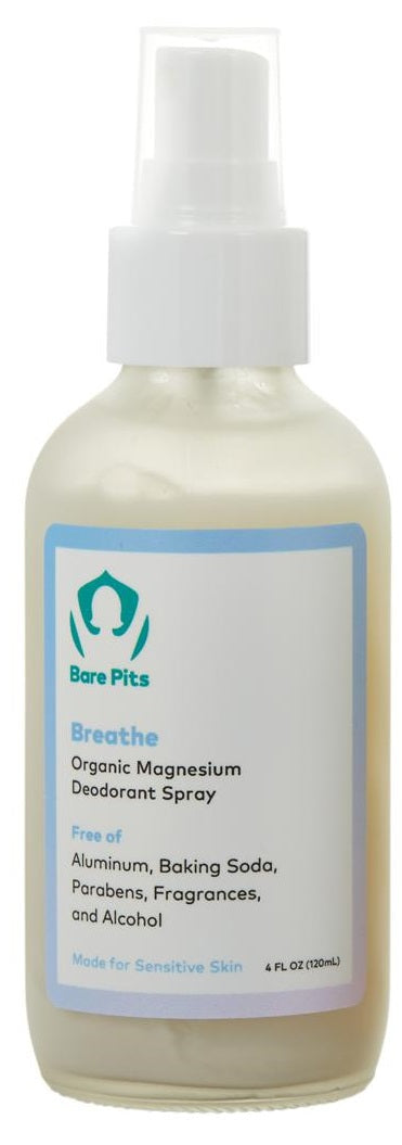 Bare Pits Vegan Aluminum & Baking Soda FREE Magnesium Deodorant Spray