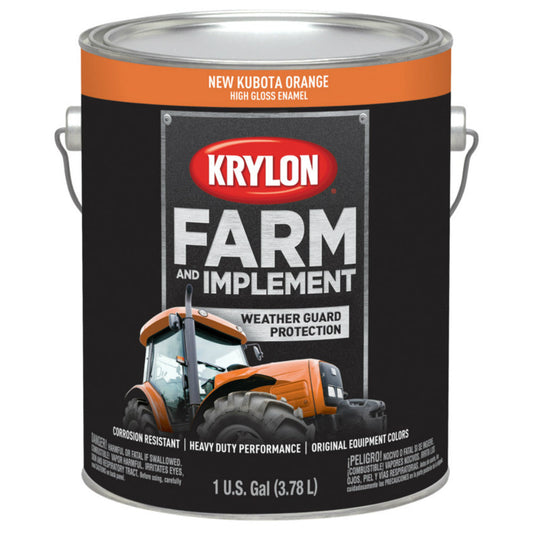 Krylon K01986000 Farm & Implement Paint, N K Orange, 1 Gallon