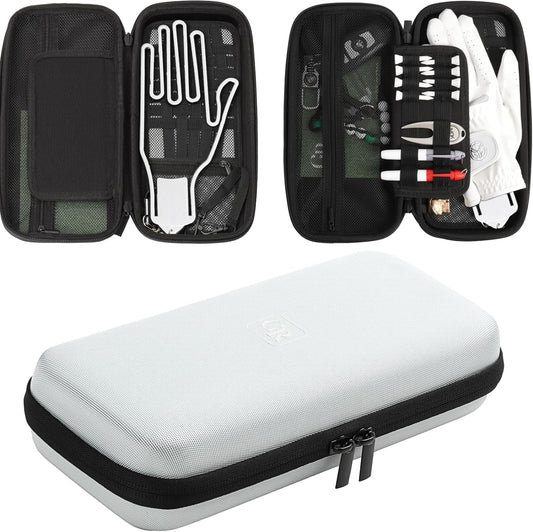 Golf Glove Holder Case with Glove Holder for Golf Club Bag, Golf Organizer Storage for Phone, Tees, Divot Tool, Ball Markers, Golf Accessories, Father Day Gifts for Men