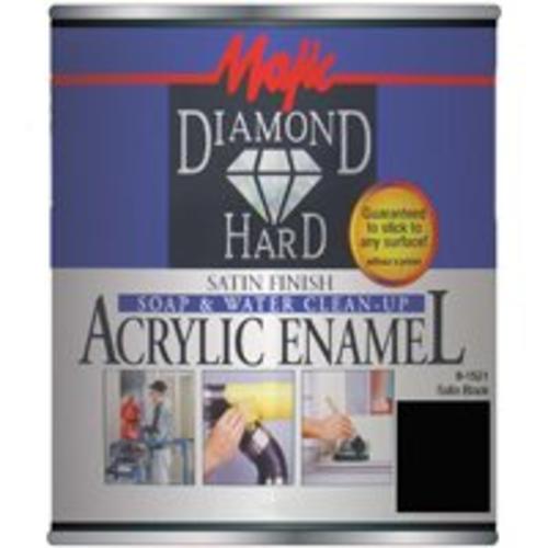 Majic 8-1521-2 Acrylic Enamel Satin, Black, Quart